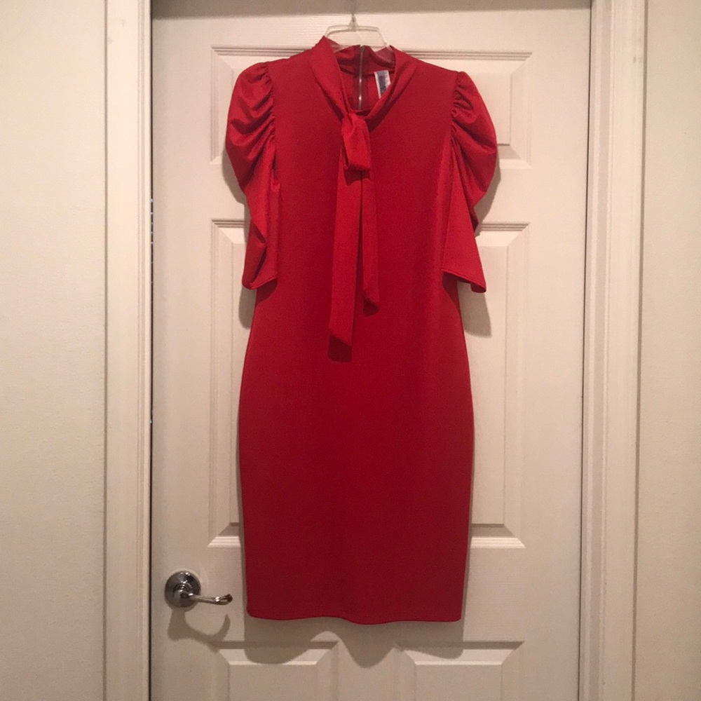 Red bodycon dress